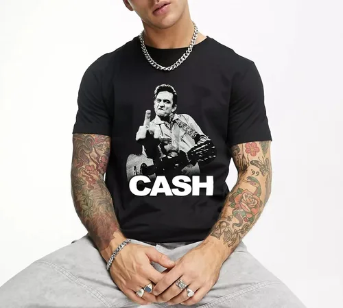 Miniatura 3 de Johnny Singer Cash - Camiseta original de rock and roll para mujer