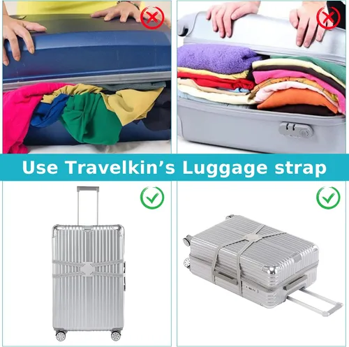 Miniatura 7 de Travelkin - Correas de equipaje, correas elásticas para equipaje, correas elásticas para maletas, cinturón elástico