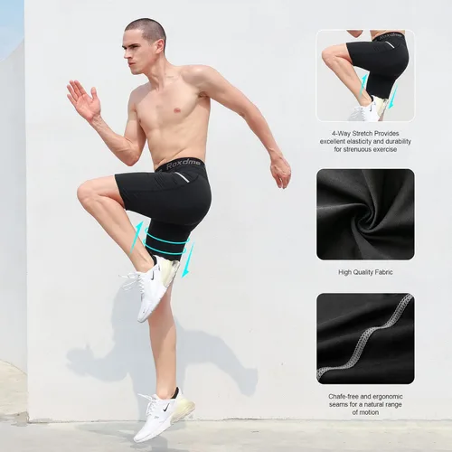 Miniatura 6 de Roxdme 5 or 1 Pack Compression Shorts Men Spandex Sport Shorts Athletic Workout Running Tights Performance Underwear