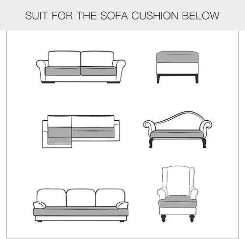 Miniatura 8 de Fundas de cojín elásticas para sofá, funda de cojín para asiento de sofá, diseño de hojas jacquard, protector de muebles para sofá seccional Beige