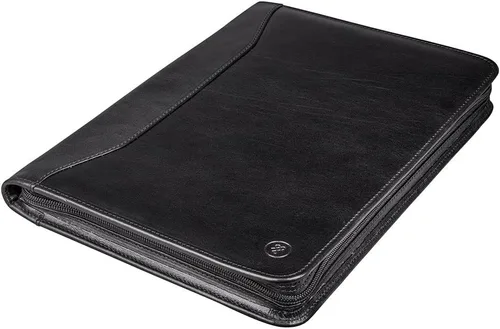 Miniatura 4 de Maxwell Scott Quality Leather Zipped Business Folder The Dimaro Handmade in Italy Night Black