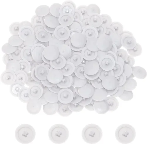 Mini Skater 200 tapas de rosca autorroscantes de plástico blanco, 0.276 in de diámetro, duras y duraderas, accesorios de muebles