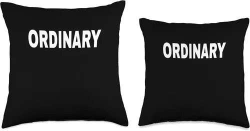 Miniatura 3 de ORDINARY Mood Emotion Bold White Text Apparel Almohada de 16 x 16 pulgadas, multicolor