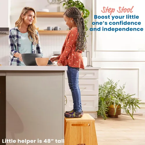 Miniatura 4 de ECR4Kids Taburete para sentarse o escalonar, muebles para niños, miel