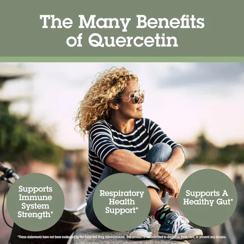 Miniatura 5 de Quantum Health Quercetin+ 500mg Potente suplemento de apoyo inmunológico con zinc 11 mg y vitamina C 100 mg – Complejo de refuerzo de inmunidad