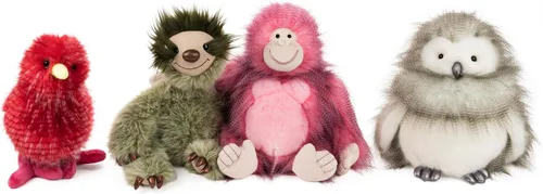 Miniatura 5 de GUND Colección Fab Pals, gorila Ramona, animal de peluche de mono de peluche para edades de 1 año en adelante, rosa, 11.5 pulgadas Gorilla