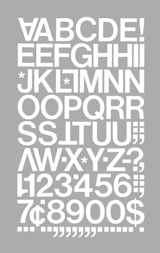 Miniatura 2 de Chartpak Letras/números de vinilo estilo helvetica