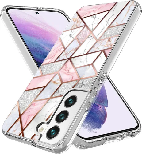 Miniatura 7 de Funda compatible con Samsung Galaxy S23, con purpurina brillante láser azul rosa ultra transparente a prueba de golpes para Samsung Galaxy S23
