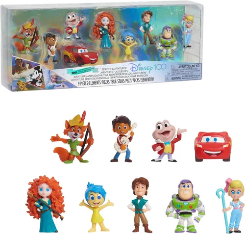 Miniatura 8 de Celebración de los 100 años de Disney Desafiando las probabilidades Edición limitada Paquete de figuras de 8 piezas, juguetes para niños a partir