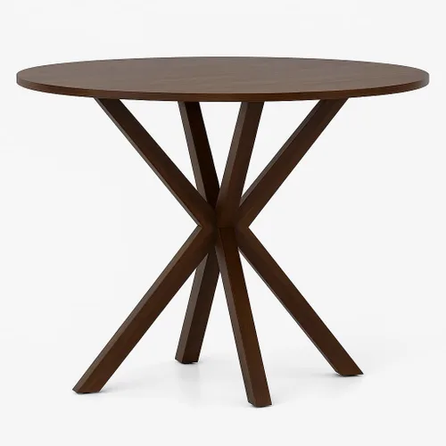 Miniatura 12 de Tangkula Mesa de comedor redonda de 36 pulgadas, mesa de cocina moderna de mediados de siglo con patas de madera de goma, mesa vintage con base