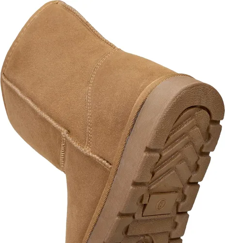Miniatura 4 de Jousen Men's Winter Boots Suede Snow Boot Leather Mid-calf Shoes Fur Lining
