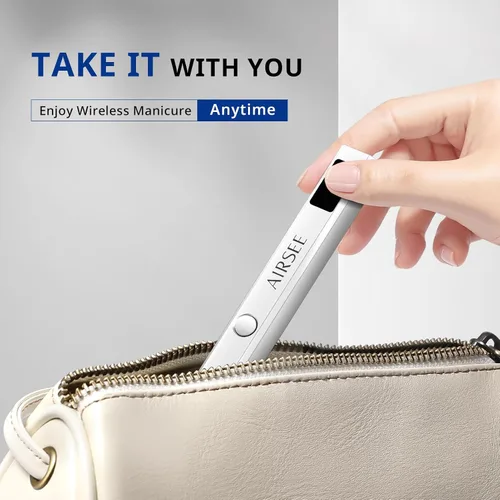 Miniatura 5 de AIRSEE Mini lámpara de uñas inalámbrica, luz UV de mano con pantalla LCD para uñas de gel, secador de uñas USB recargable para secado rápido