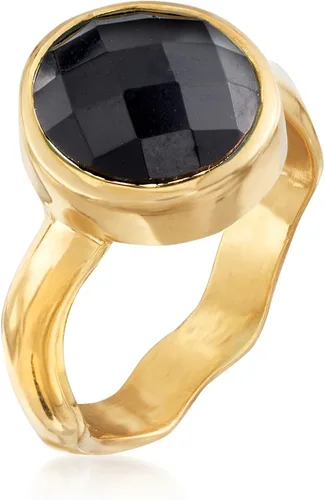 Miniatura 3 de Ross-Simons Black Onyx Ring in 18kt Gold Over Sterling