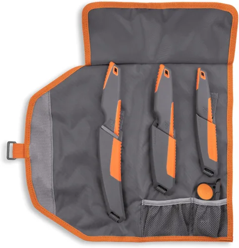 Miniatura 2 de OUTDOOR EDGE VANTEX - Juego de cuchillos de caza enrollable de 4 piezas - Incluye cuchillos de punta caída, deshuesado, desollado y afilador - Juego