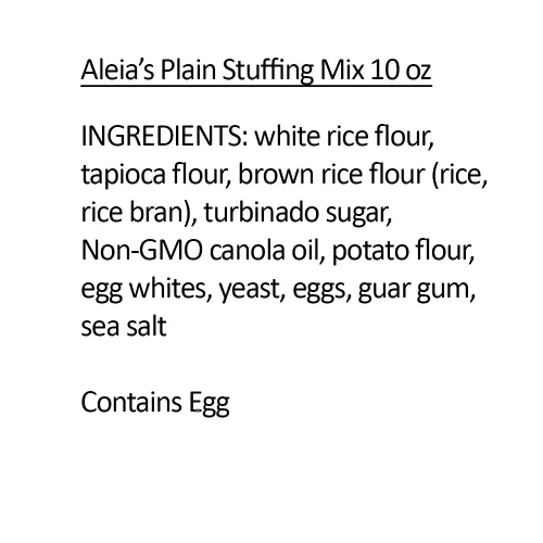 Miniatura 3 de Aleia's - Mezcla de relleno simple sin gluten, 10 onzas (paquete de 2), relleno clásico sin gluten, maíz, soja, lácteos, bajo en sodio, sin OMG