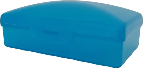 Miniatura 3 de American Comb: Jabonera 1 unidad Aqua - Fabricado en los Estados Unidos - Jabonera con tapa con bisagras y cierre seguro Azul