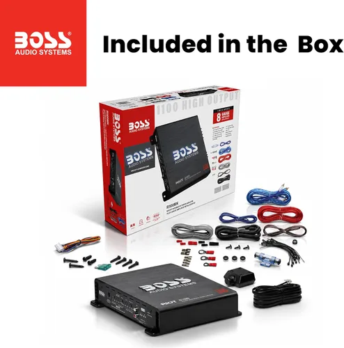 Miniatura 7 de BOSS AUDIO R3400D Riot 3400-Watt Monoblock, clase D 1 – 8 ohmios estable Monobloque – Amplificador con mando a distancia Subwoofer Control de nivel