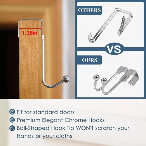 Miniatura 4 de The Fine Living Co. Cesta de lavandería colgante extragrande con ganchos para la puerta y adhesivo, bolsa de lavandería duradera que ahorra espacio