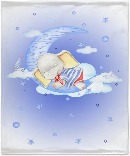 Bonita manta de franela de elefante, ultra suave y acogedora, manta de forro polar ligera y mullida, manta de felpa cálida para sofá, cama, 30 x 40