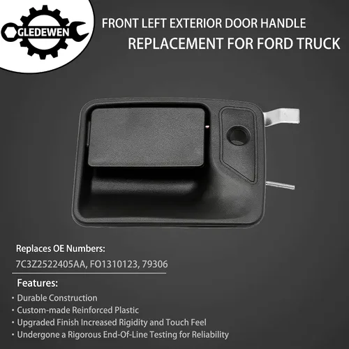 Miniatura 3 de Gledewen Manija de puerta exterior, lado delantero del conductor, compatible con Ford F-250/F-350/F-450/F-550 Super Duty/Ford Excursion 1999-2016