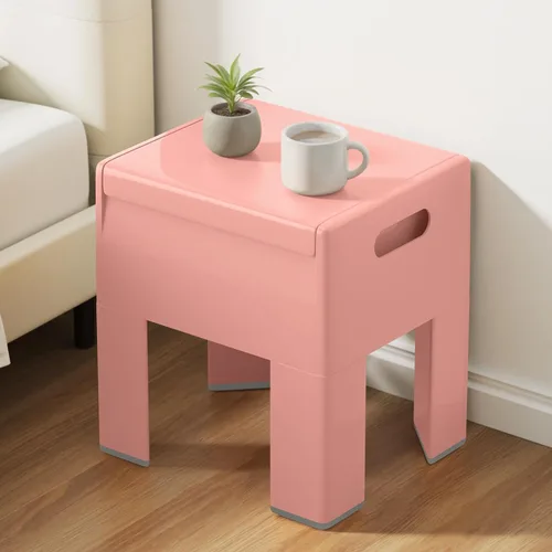 Miniatura 10 de HOTEAGLE Otomana con almacenamiento para sala de estar de 14 pulgadas, multiusos, otomana con tapa abatible y patas desmontables, soporta hasta 220