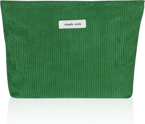 Miniatura 41 de Wudygirl Bolsa de maquillaje de lona para mujer, organizador estético de maquillaje, bolsa de maquillaje de viaje, bolsa de aseo para bolso, bolsa