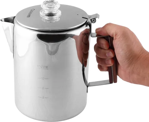 Miniatura 3 de Coghlan's Cafetera de acero inoxidable de 12 tazas, color plateado