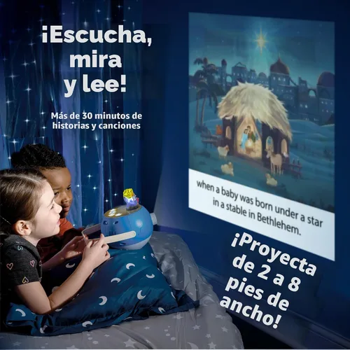 Miniatura 2 de Proyector de Libros para Niños – 6 Biblias & 5 Cuentos Clásicos de Lectura en Voz Alta, 10 Canciones & Luz Nocturna & Música Tranquila para Soñar