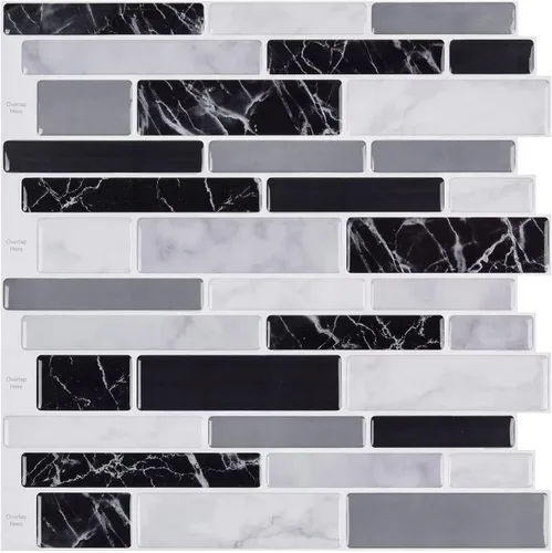 WOWSTAR 10 hojas de azulejos autoadhesivos para salpicaduras en la pared de la cocina, azulejos adhesivos para salpicaduras en la cocina (30,5 x