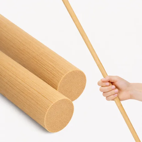 Miniatura 13 de 10 varillas de bambú de 1/2 pulgadas x 48 pulgadas de largo, clavijas redondas de madera para manualidades, proyectos escolares, palos de madera