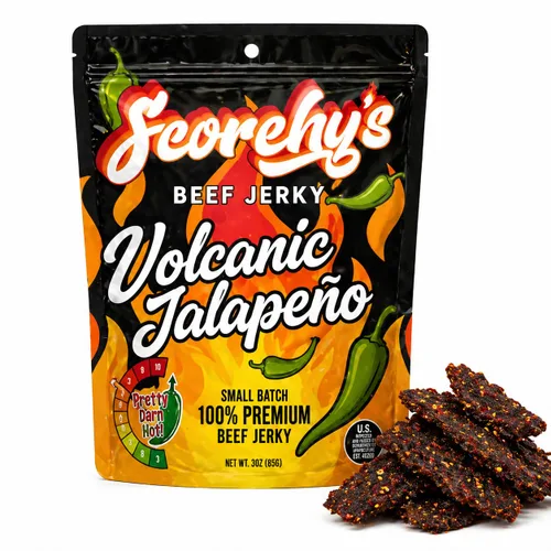 Miniatura 11 de Scorchy's Jerky - Carolina Reaper Beef Jerky - Cecina picante extrema, hecha en Estados Unidos, aperitivo alto en proteínas, bajo en carbohidratos