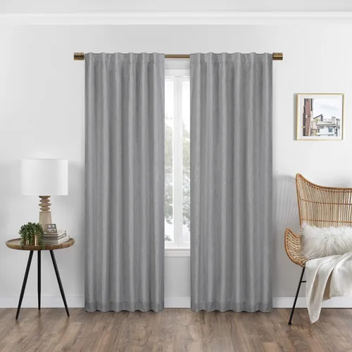 Miniatura 7 de ECLIPSE Absolute Zero Nora - Cortinas opacas con aislamiento térmico y bolsillo para cortinero, para dormitorio, panel individual, 50 x 108