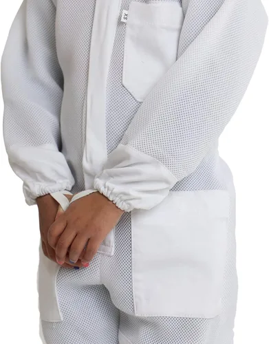 Miniatura 5 de Traje de abeja de cuerpo completo para niños. sarga de algodón suave para la piel de los niños toba a las picaduras de abeja con velo