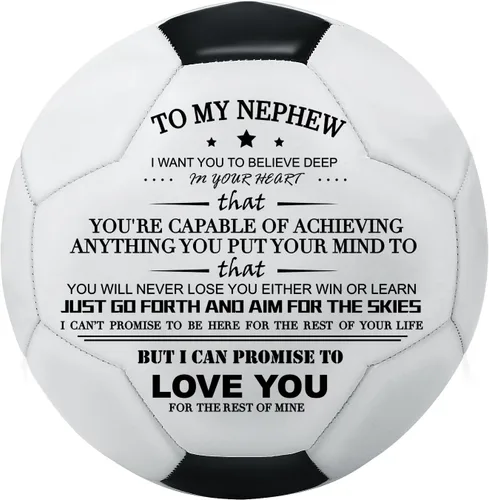 Miniatura 10 de KWOOD Balón de Fútbol Clásico Personalizado, Balón de Fútbol Grabado con Bomba Premium para Entrenamiento y Recreación, Disponible