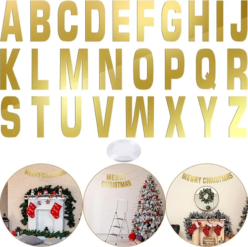 Miniatura 4 de Juego de 78 piezas de pancartas con purpurina de 6 pulgadas, con cinta blanca para cumpleaños, boda, ducha, fiesta, boda, decoración de pared Dorado