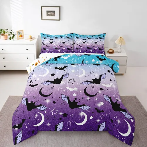 Miniatura 9 de Ropa de cama Groovy para niños, tamaño individual, edredón de flores psicodélicas retro de los años 70, estilo bohemio, exótico, hippie