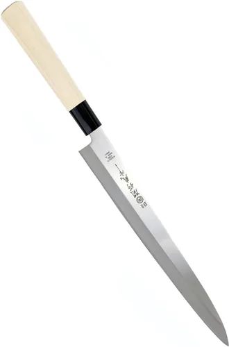Miniatura 2 de JapanBargain, Cuchillo japonés Yanagiba Sashimi, cuchillo de chef de sushi, hoja de acero inoxidable de alto carbono 8-1/4 pulgadas, fabricado