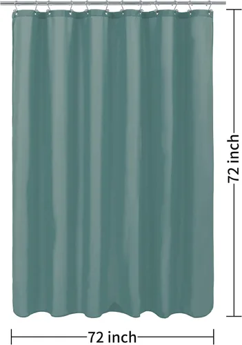 Miniatura 7 de ALYVIA SPRING - Forro de cortina de ducha de tela verde azulado impermeable, forro de tela suave y ligero, 3 imanes, calidad de hotel y lavable a