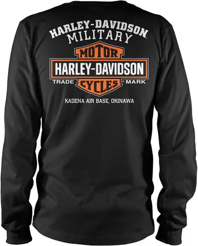 Miniatura 4 de Harley-Davidson Camiseta de manga larga para hombre con base aérea Kadena, Eagle Ride