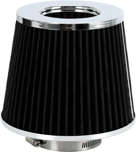 Miniatura 12 de Filtro de aire universal de cuello negro de 38 mm para automóvil, sistema de entrada de aire de alto flujo, entrada de aire limpia y fría, sistema