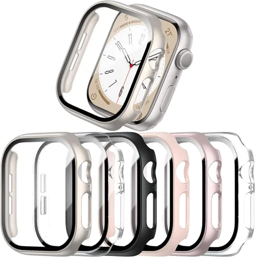 Miniatura 17 de COMMUTER [Paquete de 16] para Apple Watch Series 3/2/1 Protector de pantalla de 1.496 pulgadas, carcasa rígida de policarbonato ultrafino