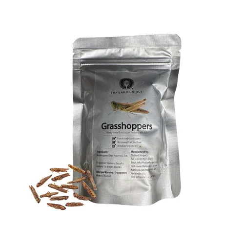 Miniatura 9 de Thailand Unique Grillos sazonados para barbacoa – Bolsa de 0.53 oz de insectos comestibles deshidratados para humanos, insectos nutritivos