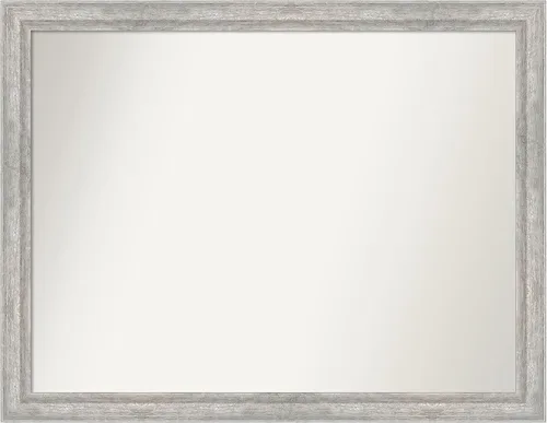 Miniatura 230 de Amanti Art Espejo de baño plateado para sobre fregadero, 23 x 23 pulgadas, espejo cuadrado plateado en ángulo, marco de madera moderno medio, se