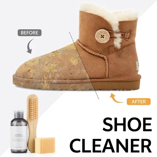 Miniatura 4 de Kit de limpieza de zapatos, kit de cuidado de zapatos de gamuza con limpiador de zapatos, zapato impermeable, kit de limpieza de zapatos de gamuza