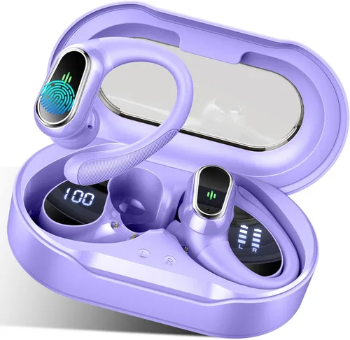 Miniatura 15 de Auriculares inalámbricos, auriculares Bluetooth 5.4 2026 deportivos, 60 horas estéreo de alta fidelidad con graves profundos con micrófono ENC