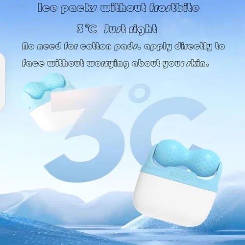 Miniatura 5 de Rodillo de hielo para cara, rodillo facial de hielo, herramientas de terapia de frío, rodillo de hielo facial frío masajeador para hinchazón ocular