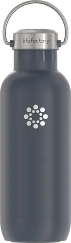 Miniatura 11 de Lifefactory Botella deportiva aislada al vacío de acero inoxidable de 16 onzas, mezclilla oscura