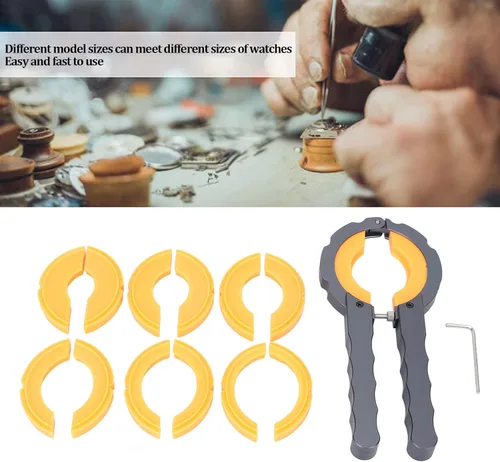 Miniatura 3 de Kit de abridor de anillo de bisel de reloj, kit de herramientas de reparación de relojes profesional con caja de almacenamiento de plástico