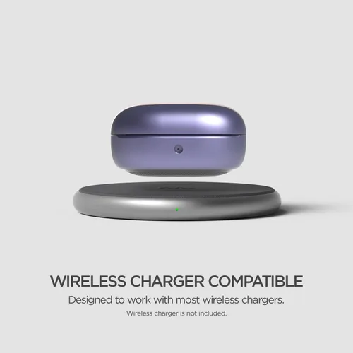 Miniatura 5 de VRS Design Funda moderna para Galaxy Buds (2023, 2022, 2021, 2020), color morado