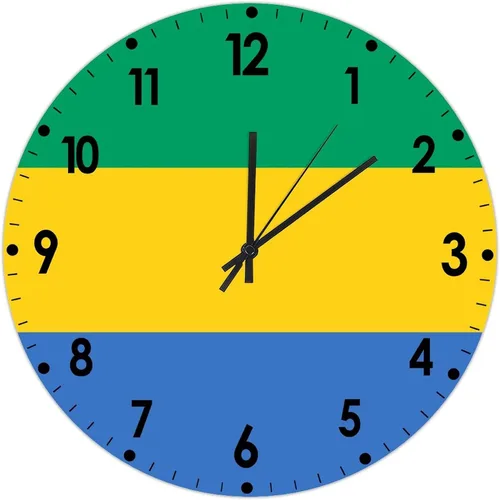 Miniatura 424 de Cheyan Reloj de pared con bandera de Canadá de 12 pulgadas, silencioso, sin tictac, de PVC, funciona con pilas, reloj redondo decorativo, regalo
